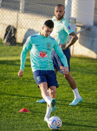 Photo for Gabriel Martinelli of Brazil during Brazil National football team traning, before the finale stage of the World Cup 2022 in Qatar, at Juventus Training Center, 16 November 2022, Turin, Italy. Photo Nderim Kaceli - Credit: Nderim Kaceli/LiveMedi - Royalty Free Image