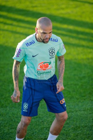 Photo for Dani Alves of Brazil during Brazil National football team traning, before the finale stage of the World Cup 2022 in Qatar, at Juventus Training Center, 16 November 2022, Turin, Italy. Photo Nderim Kaceli - Credit: Nderim Kaceli/LiveMedi - Royalty Free Image