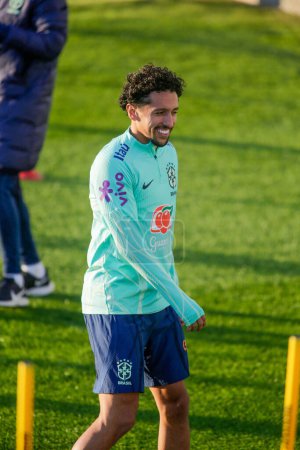 Photo for Marquinhos of Brazil during Brazil National football team traning, before the finale stage of the World Cup 2022 in Qatar, at Juventus Training Center, 16 November 2022, Turin, Italy. Photo Nderim Kaceli - Credit: Nderim Kaceli/LiveMedi - Royalty Free Image