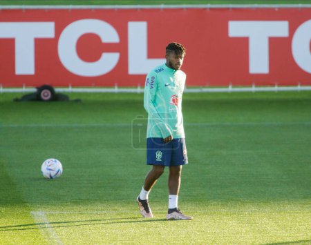 Photo for Fred of Brazil during Brazil National football team traning, before the finale stage of the World Cup 2022 in Qatar, at Juventus Training Center, 16 November 2022, Turin, Italy. Photo Nderim Kaceli - Credit: Nderim Kaceli/LiveMedi - Royalty Free Image