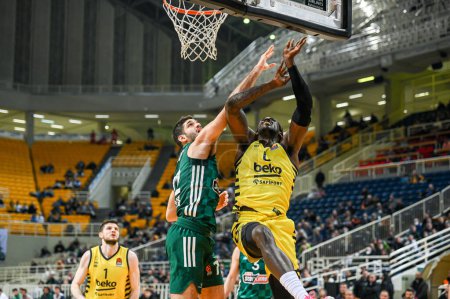 Photo for 0 JOHNATHAN MOTLEY of Fenerbahce Beko Istanbul during the Euroleague, Round 18, match between Panathinaikos BC and Fenerbahce Beko Istanbul at Oaka Altion on January 10, 2023 in Athens, Greece. - Credit: Stefanos Kyriazis/LiveMedi - Royalty Free Image