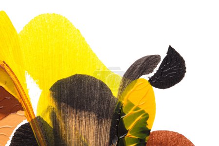 Foto de Pinté colores acrílicos sobre papel blanco y doblé el papel juntos de forma similar al método rorschach inkblot que crean la textura de colores acrílicos mixtos. - Imagen libre de derechos