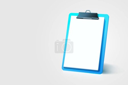 Illustration for Clipboard communication, management service page, business paper. Vector illustration - Royalty Free Image