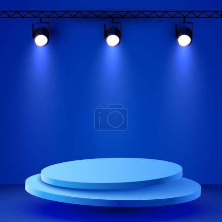 Illustration for Abstract scene background. Product presentation, mock up, show cosmetic product, Podium, stage pedestal or platform. Vector illustration - Royalty Free Image