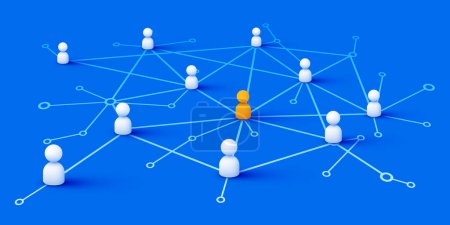 Illustration for Connecting people. Social network concept. Vector illustration - Royalty Free Image
