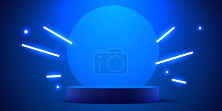 Illustration for Abstract scene background. Product presentation, mock up, show cosmetic product, Podium, stage pedestal or platform. Vector illustration - Royalty Free Image