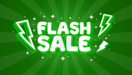 Ilustración de Evento de venta flash, gran oferta de venta, etiqueta del cartel. Vector - Imagen libre de derechos