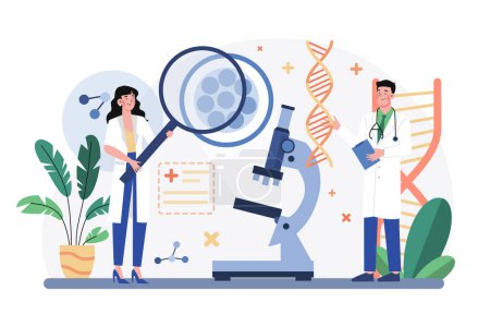 Medical Research Illustration concept on white background