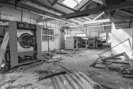Photo for Image of what was once a busy Laundry-room, now in an abandoned, derelict, Hospital. - Royalty Free Image