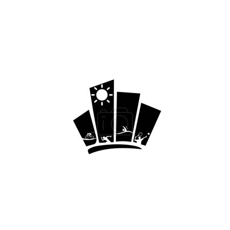 Illustration for Olympics championship logo. Logo Vector - Royalty Free Image