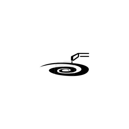 Illustration for Creative Music illustration logo. vinyl record vector design - Royalty Free Image