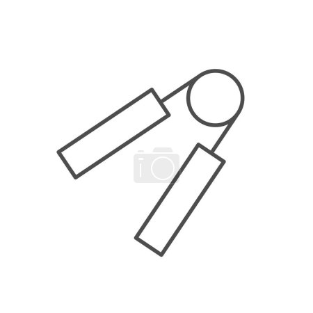 Illustration for Capral expander line outline icon isolated on white. Vector illustration - Royalty Free Image