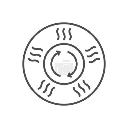 Illustration for MRI scheme line outline icon isolated on white. Vector illustration - Royalty Free Image