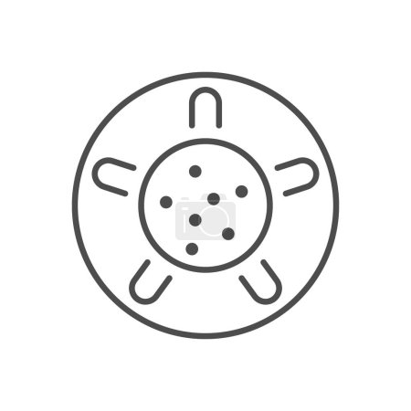 Illustration for MRI scheme line outline icon isolated on white. Vector illustration - Royalty Free Image