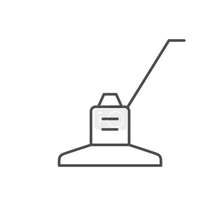 Illustration for Concrete power trowel line icon isolated on white. Vector illustration - Royalty Free Image