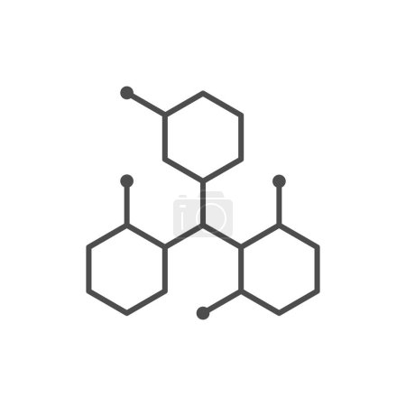 Ilustración de Icono de la línea de la fórmula química aislado en blanco. Ilustración vectorial - Imagen libre de derechos