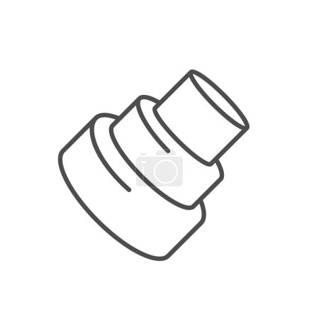 Ilustración de Icono del contorno de la manguera multicapa aislado en blanco. Ilustración vectorial - Imagen libre de derechos
