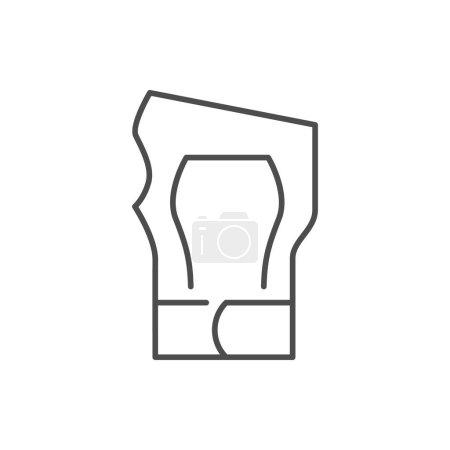 Illustration for Wrist guard line outline icon isolated on white. Vector illustration - Royalty Free Image