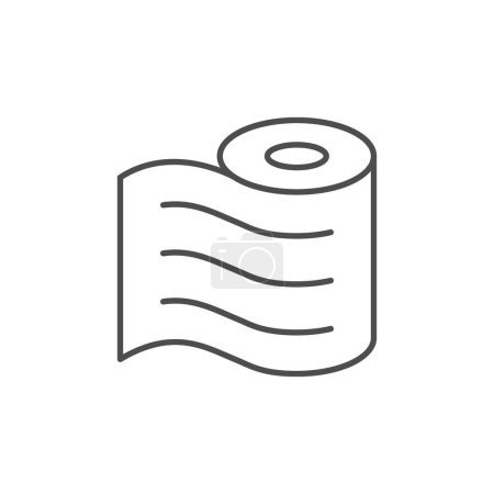 Illustration for Elastic bandage line outline icon isolated on white. Vector illustration - Royalty Free Image