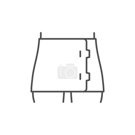 Illustration for Abdominal binder line outline icon isolated on white. Vector illustration - Royalty Free Image