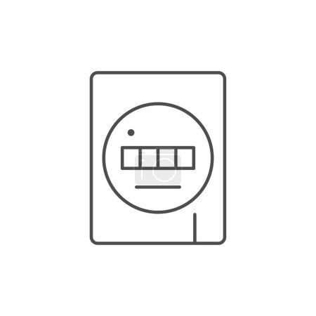 Counter device line outline icon isolated on white. Vector illustration