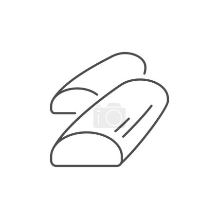 Silo sac ligne silhouette icône isolée sur blanc. Illustration vectorielle