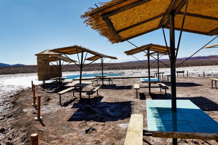 Téléchargez les photos : Paysage des lagunes cachées de Baltinache - Désert d'Atacama - Chili. - en image libre de droit