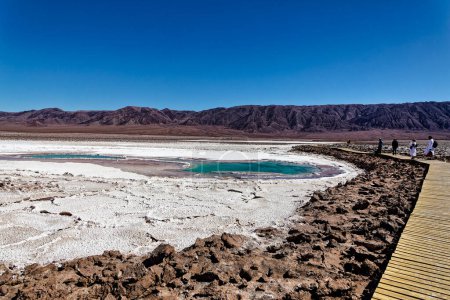 Photo for Landscape of the Hidden Baltinache Lagoons - Atacama Desert - Chile - San Pedro de Atacama - Royalty Free Image