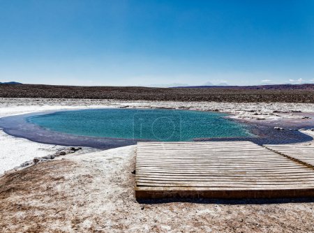 Foto de Paisaje de las Lagunas Baltinache Ocultas - Desierto de Atacama - Chile - San Pedro de Atacama - Imagen libre de derechos