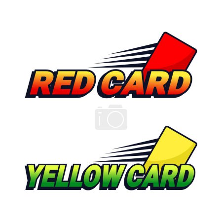 Illustration for Red card and yellow card in soccer game vector design - Royalty Free Image