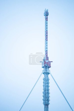 Photo for Frozen mast radiator - radiating tower - Royalty Free Image