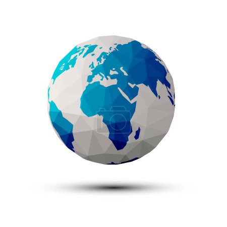 Téléchargez les illustrations : Globe de papier - Terre isolée, vecteur - en licence libre de droit