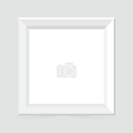 Ilustración de Marco cuadrado en blanco sobre fondo claro - vector - Imagen libre de derechos