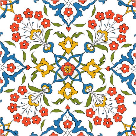 Illustration for Ottoman ancient Turkish patterns, motifs - Royalty Free Image