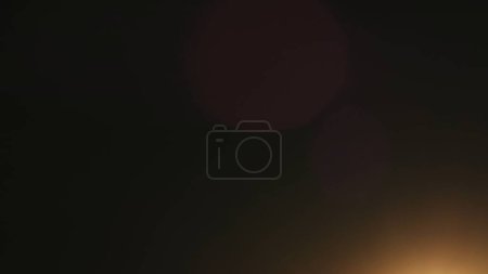Photo for Cinematic lights reflections. Lens flare flashes effects on black background. Anamorphic lens flares advertisement template creative concept. Abstract overlay with blurred dark light transition. - Royalty Free Image