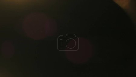 Photo for Cinematic lights reflections. Lens flare flashes effects on black background. Anamorphic lens flares advertisement template creative concept. Abstract overlay with round flares light transition. - Royalty Free Image