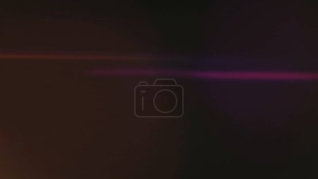 Photo for Cinematic lights reflections. Lens flare flashes effects on black background. Anamorphic lens flares advertisement template creative concept. Abstract overlay with pink linear flares on faded light. - Royalty Free Image