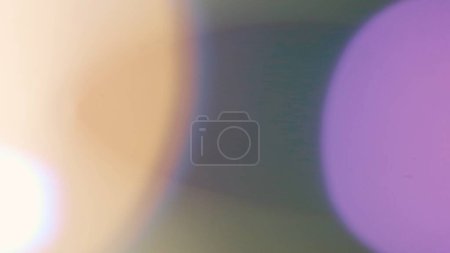 Photo for Cinematic lights reflections. Lens flare flashes effects on black background. Anamorphic lens flares advertisement template creative concept. Abstract overlay with bright yellow purple circles flares. - Royalty Free Image
