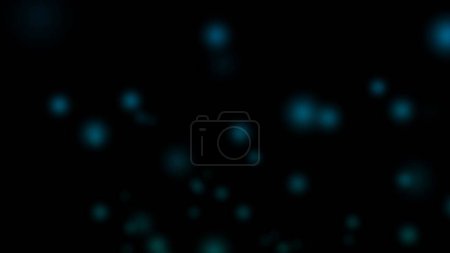 Photo for In a close up shot on a black background there are blue lights, light bulbs. They glow, stand out, demonstrating magic and beauty. They shine and are harmonious. Medium frame. - Royalty Free Image