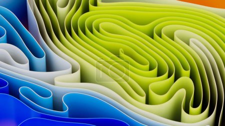 Téléchargez les photos : Beau labyrinthe abstrait en tissu coloré. - en image libre de droit