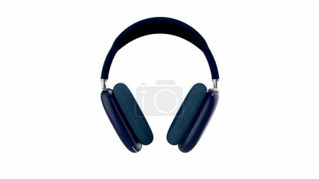 Téléchargez les photos : Paire d'écouteurs Apple AirPodsMax 3D de haute qualité dotés d'oreillettes rembourrées et d'un design élégant et moderne. Isolé sur fond blanc. Ukraine, Dnipro : janvier 2023 - en image libre de droit