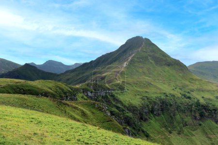 Photo for The Puy Mary is a summit in the mounts of Cantal in Massif Central in France. - Royalty Free Image