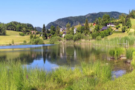 Photo for Landscape of the Bauges. Lac de la Thuile, Bauges Mountains, Department of Savoie, France - Royalty Free Image