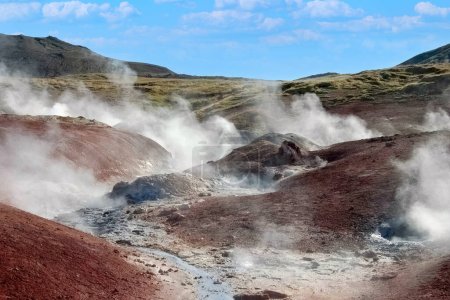 Central geotérmica en Theistareykir, Islandia