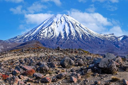 Photo for Tongariro National Park with a view of Mount Ngauruhoe. New Zealand - Royalty Free Image