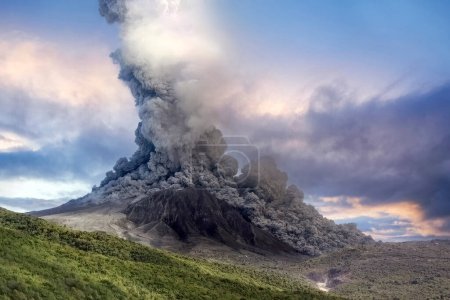 Grimsvotn is an active volcano with a fissure system located in the Vatnajokull National Park in Iceland, 