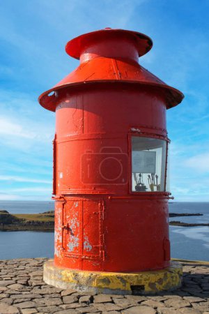Foto de Sugandisey Island lighthouse, Stykkisholmur. Icelande - Imagen libre de derechos