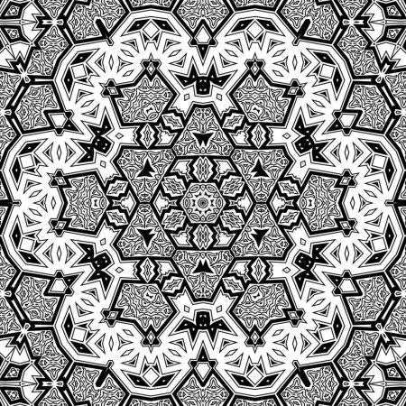 Hand drawn Mandala, black and white art, adult coloring page, detail drawing, outline doodle, print, art.