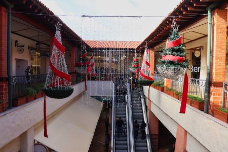 Photo for Faro, Portugal - December 22, 2019: Escalators at Forum Algarve, a shopping center in Faro, Portugal. - Royalty Free Image