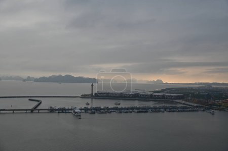 Photo for Ha Long Bay, Vietnam - November 26, 2022: Aerial View of The Ha Long Bay - Royalty Free Image